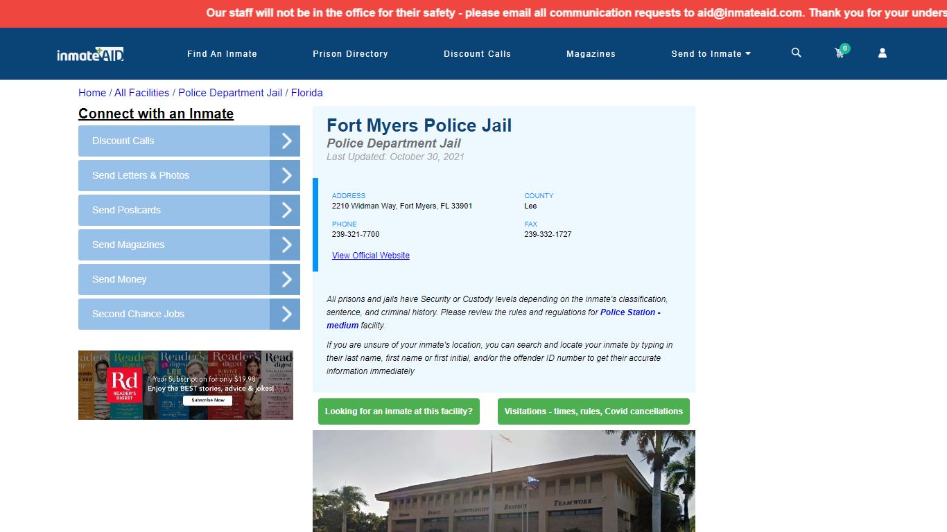 Fort Myers Police Jail & Inmate Search